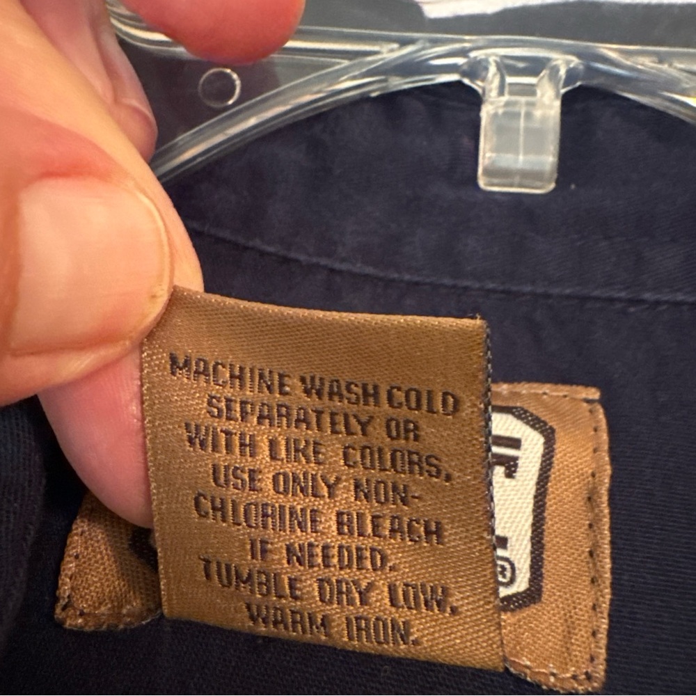 Women's Navy Button Down Shirt - Picture 9 of 16